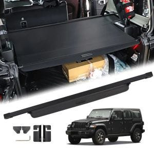 Bagasjeromsdeksel egnet for Jeep Wrangler JL4 Vanit LA73 bagasjeromsdeksel uttrekkbar rullegardin DPL1