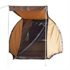Bakre biltelt 5-6 personer Vanit GI69 tunneltelt familietelt vanntett 520 x 300 x 200 cm brun DPL3