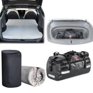 Sett Frunk bag volum 50l Bagtecs XB50 + madrass minneskum egnet for Tesla Model Y Vanit TM5 vanntett veske og sammenleggbar madrass