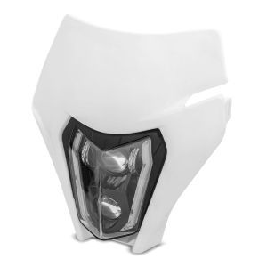 LED-hovedlys ECE + lampemaske egnet for KTM 200 / 300 EXC XDURE SW2-WH