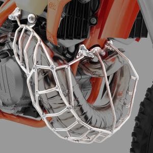 Manifoldbeskyttelse egnet for Husqvarna TE 250/ TE 300 20-23 eksosbeskyttelse XDURE PR21 Inox