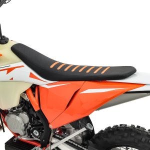 Førersete lavt -3cm XDure KS17 egnet for KTM EXC / SXF / XC 150 250 300 450 20-23 førersete svart oransje DPL5