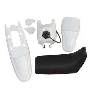 Fairing sett egnet for Yamaha PW50 med bensintank sete fender fairing kit XDure BK23 hvit