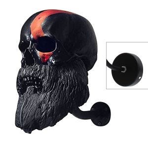 Motorsykkelhjelmholder veggfeste Skull XGP MH12 klesstativ svart DPL1