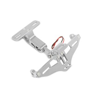 Nummerskiltholder som passer til Suzuki V-Strom 1050 / 1000 / 650 / XT nummerskiltholder Zaddox NH2 sølv