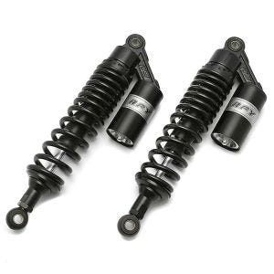 Motorsykkel bakre støtdemper 340mm fjærbenspar universal Zaddox RS2 svart DPLB1