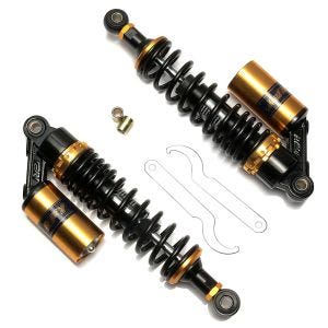 Motorsykkel støtdemper bak 320 mm fjærbenspar universal Zaddox RS2 svart-gull DPLB1