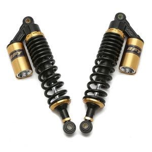 Motorsykkel støtdemper bak 340 mm støtdemper par universal Zaddox RS2 svart-gull DPLB