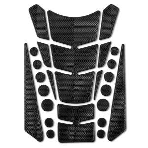 Motorsykkel tank pad sett Zaddox TF2 tank beskyttelse klistremerke universal svart
