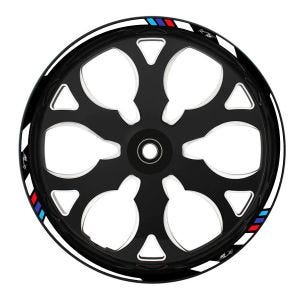 Rim edge klistremerke racing stil som passer for BMW R 1250 R / RS / RT 17 tommers felg klistremerke Zaddox race