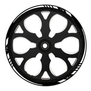 Felgkant-klistremerke racing stil egnet for BMW R 1250 R / RS / RT 17 tommers felg klistremerke hvit Zaddox