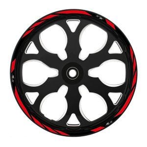 Rim kant klistremerke racing stil egnet for Yamaha MT-07 / Tracer 700 17 tommers felg klistremerke rød Zaddox