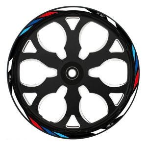 Rim edge klistremerke racing stil egnet for BMW R 1250 R / RS / RT 17 tommers felg klistremerke race Zaddox